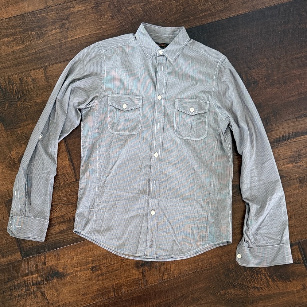 Ben Sherman Gray Casual Button-Down Shirt